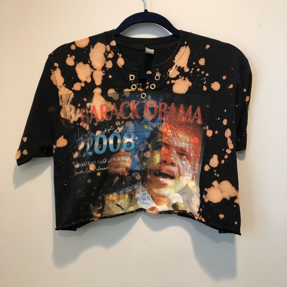 2008 Barack Obama election crop T-shirt
